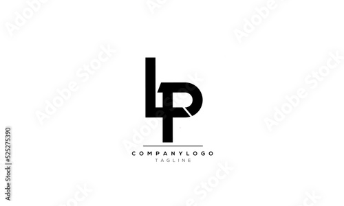 Alphabet letters Initials Monogram logo LP, LP INITIAL, LP letter