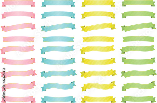 パステルカラーのリボン素材セット／ベビー／イースター／誕生日