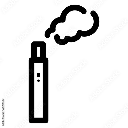 電子タバコ　アイコン　シンプル　ベクターイラスト