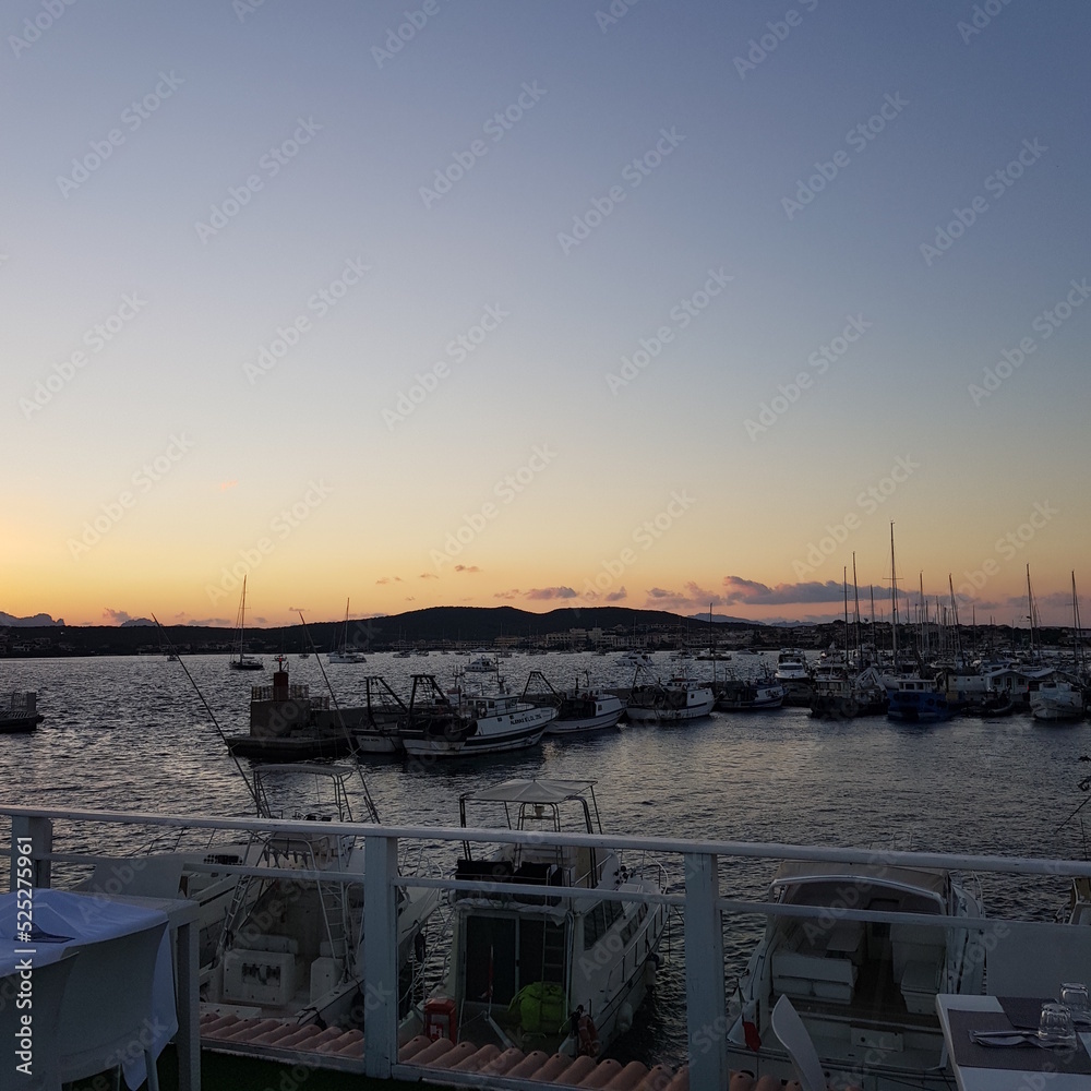 porto di Villasimius al tramonto