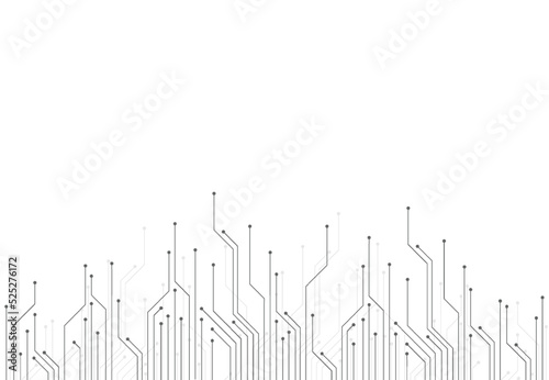 Abstract background with technology circuit board texture. Electronic motherboard illustration. Communication and engineering concept. Vector illustration