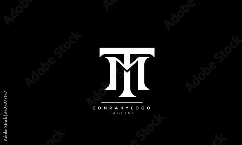 Alphabet letters Initials Monogram logo TM, TM INITIAL, TM letter