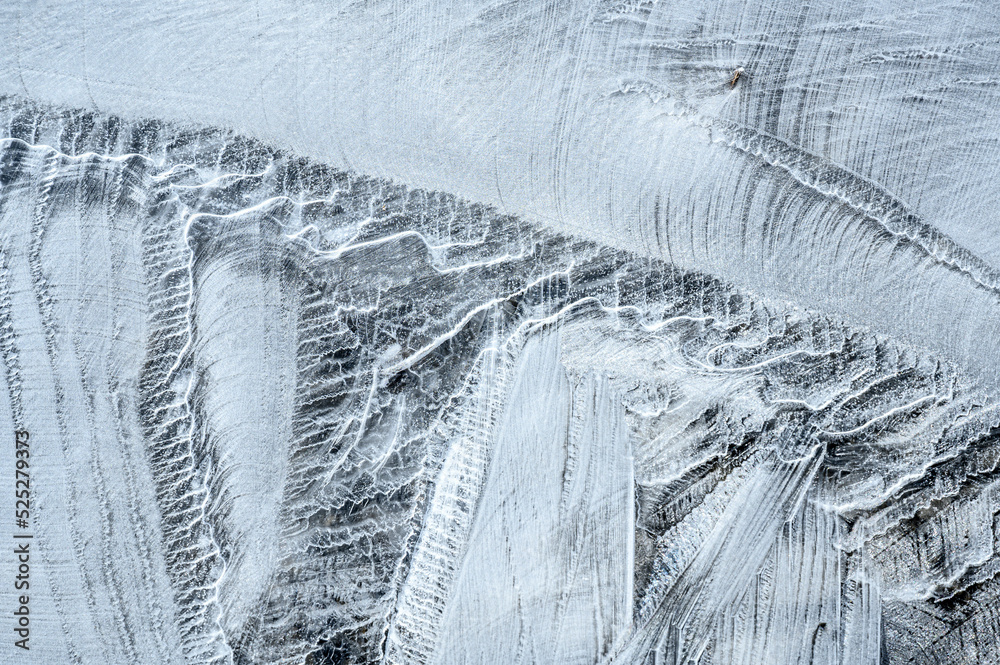 Fototapeta premium Window frost background structure