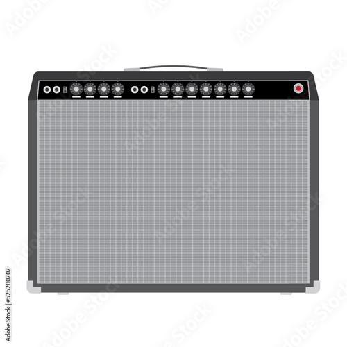 Modern electric guitar amplifier without background for musician photo