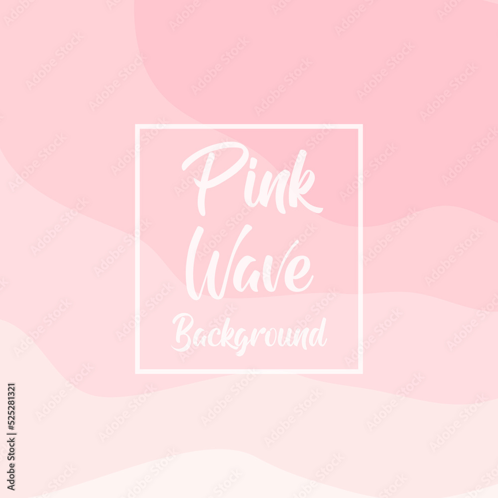 Pink wave background design vector