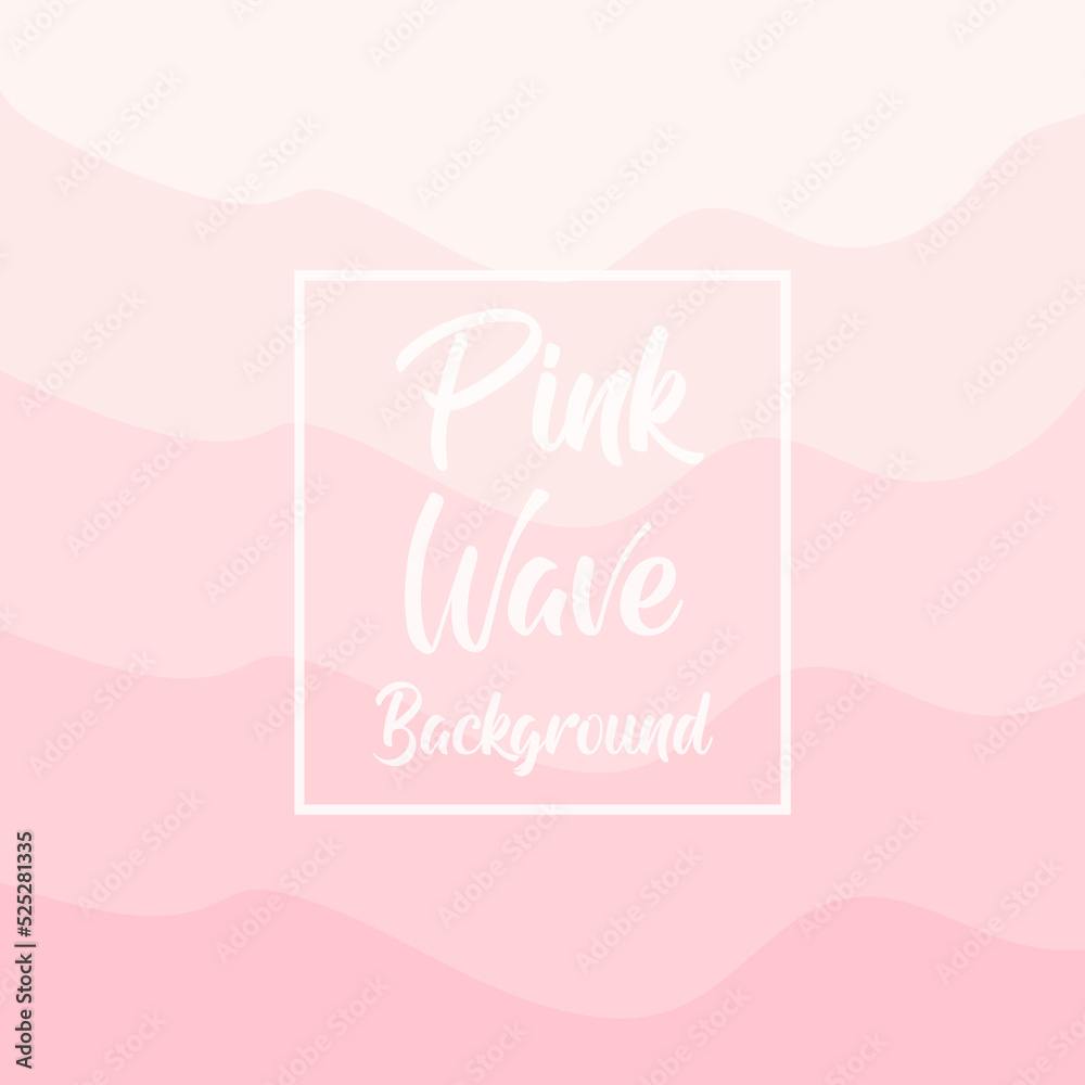 Pink wave background design vector 3