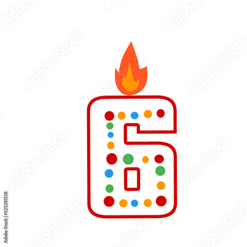 Candles Birthday vector elements 