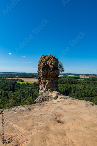 Capska Palice rock formation in CHKO Kokorinsko in Czech republic