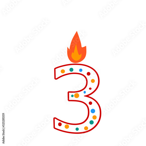 Candles Birthday vector elements 