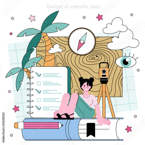 Geochemist concept. Scientist study structure, evolution and dynamics