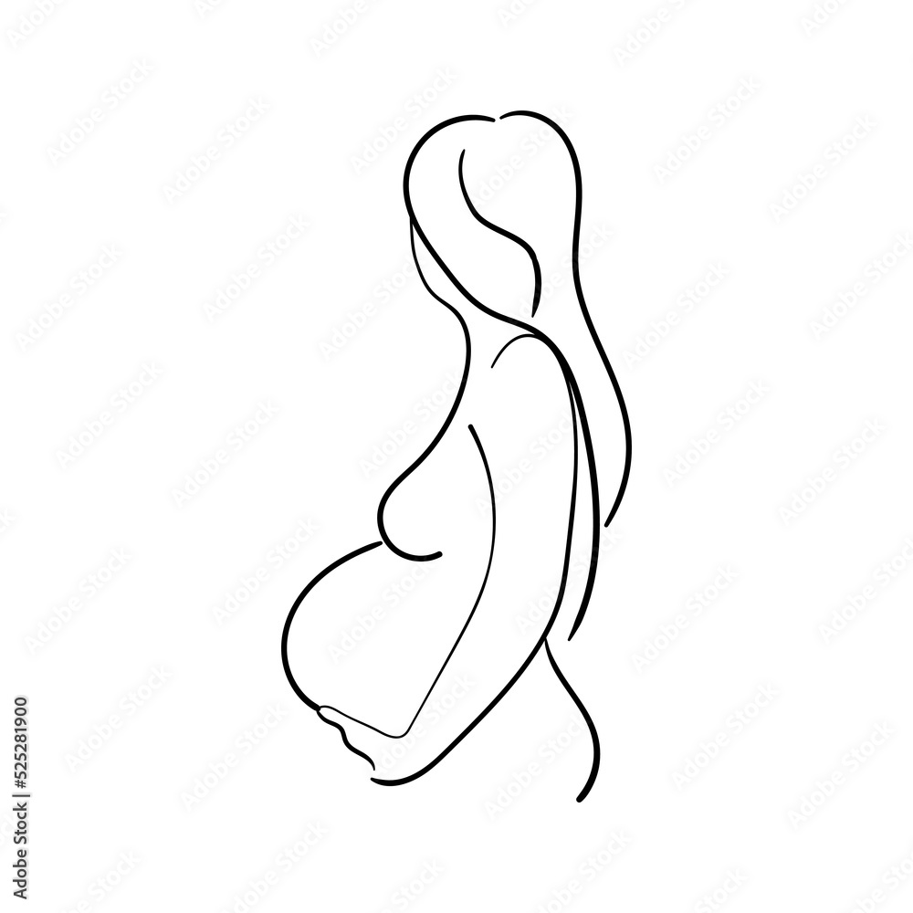 Pregnant Woman Continuous Line Drawing. Single Line Drawing of Woman Pregnancy. Happy Mother Day Minimalist Abstract Illustration for Card, Banner, Poster, Logo Design. Vector EPS 10. Pregnant Woman Continuous Line Drawing. Single Line Drawing of Woman Pregnancy. Happy Mother Day Minimalist Abstract Illustration for Card, Banner, Poster, Logo Design. Vector EPS 10.