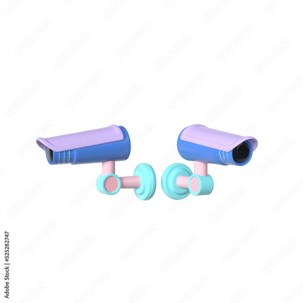 Cctv Camera Icon isolated 3d Render illustration