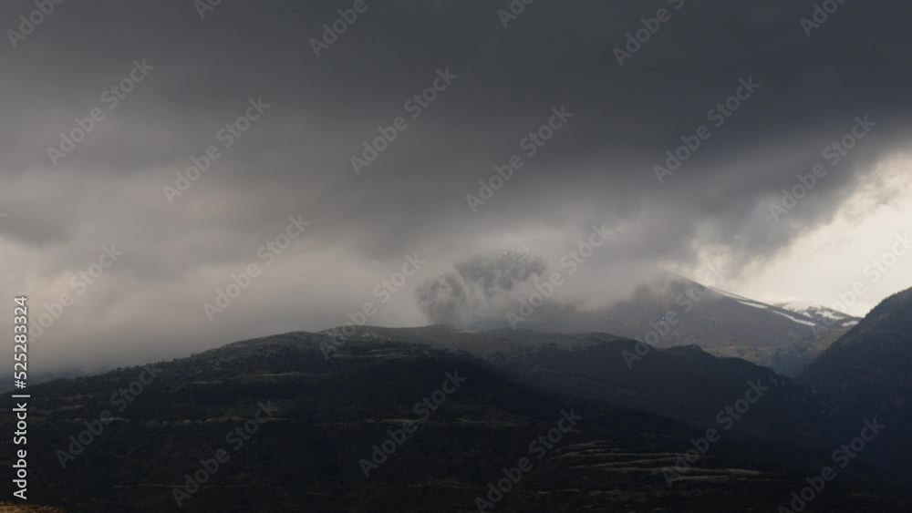 Timelapse of moving clouds at Mount Olympus in Greece Timelapse of moving clouds at Mount Olympus in Greece