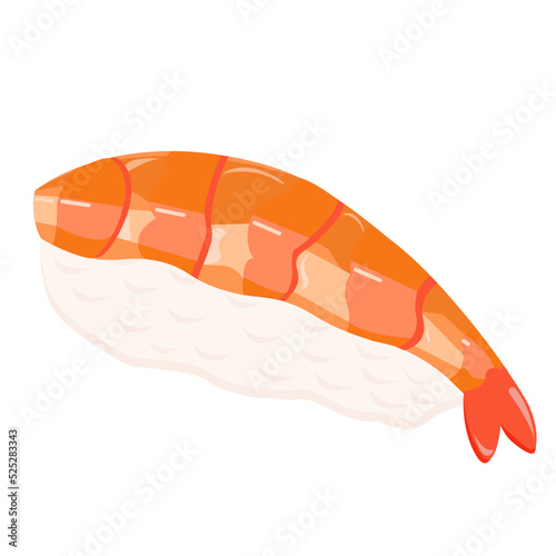 Sushi Ebi Japanese Food Illustration