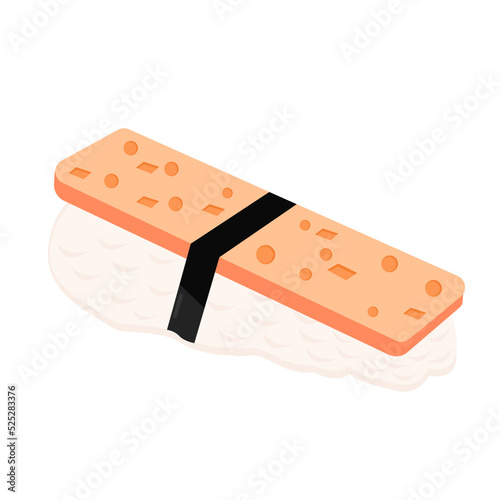 Sushi Tamago Japanese Food Illustration