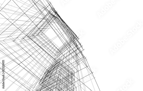 Modern architecture vector 3d illustration