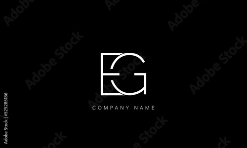 EG, GE Abstract Letters Logo Monogram
