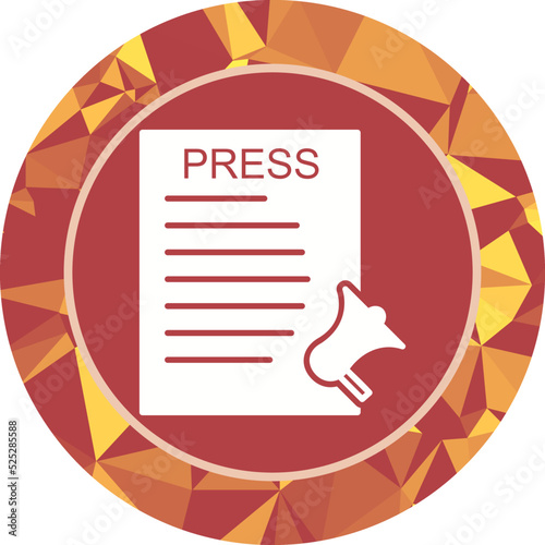Unique Press Releases Vector Icon