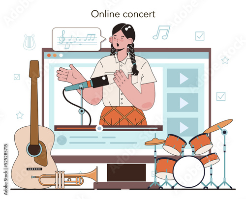 Music school or course online service or platform. Students learn