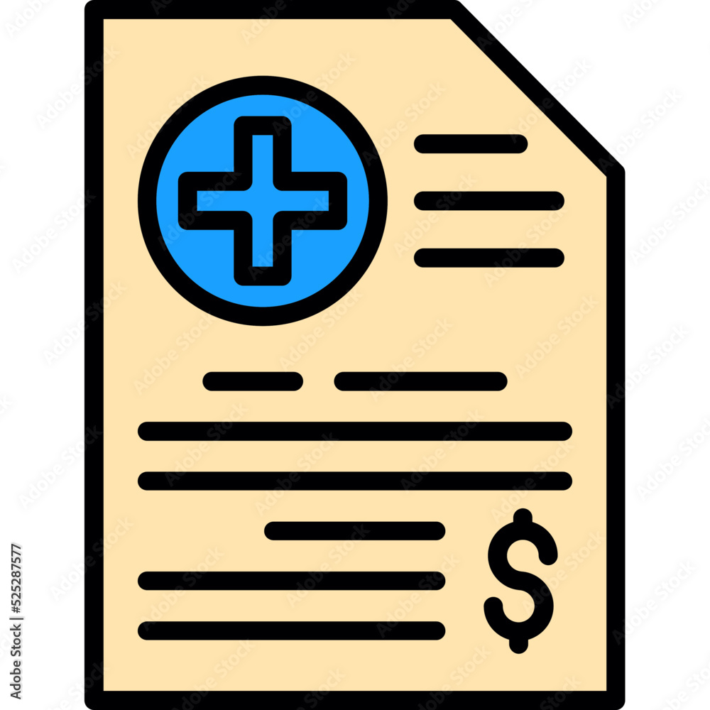 Fototapeta premium Medical Bill Icon