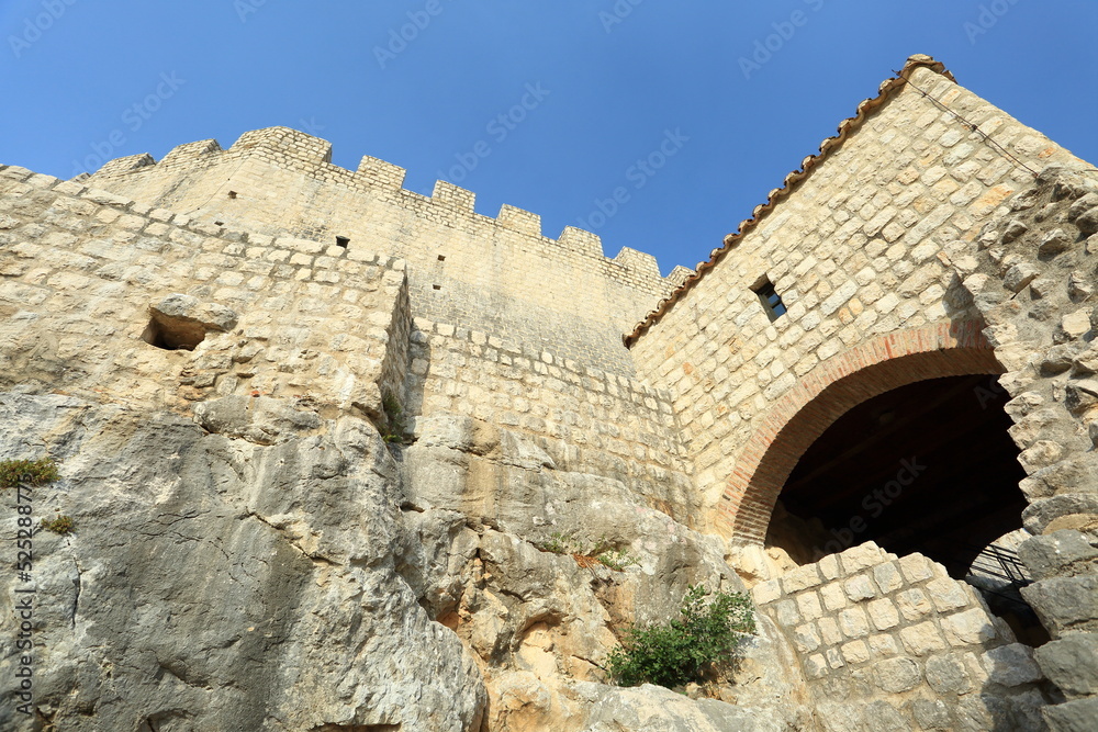 Sokol grad in Konavle area in Croatia, medieval defending fortress 