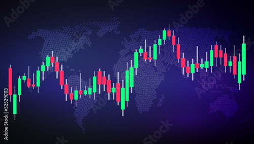 Chart candle stock graph forex market. Trade candle chart stock finance price exchange background crypto currency.
