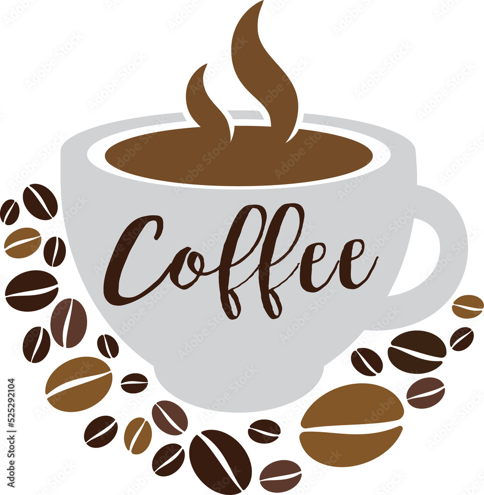 Obraz premium Coffee Bean Logo