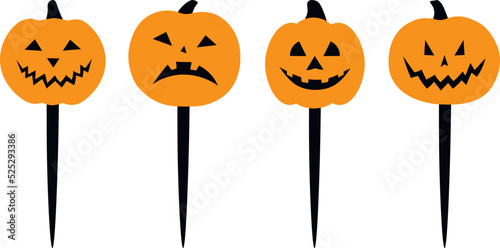 Halloween cake toppers with pumpkin templates