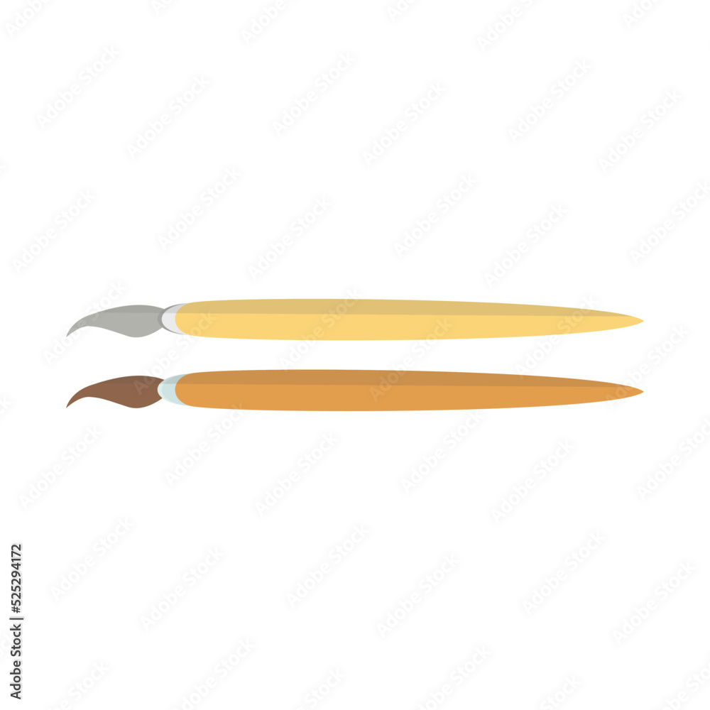 Art brush, new flat style. Creative illustration design Art brush, new flat style. Creative illustration design