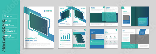 Corporate profile brochure cover template design  layout  multipage business brochure