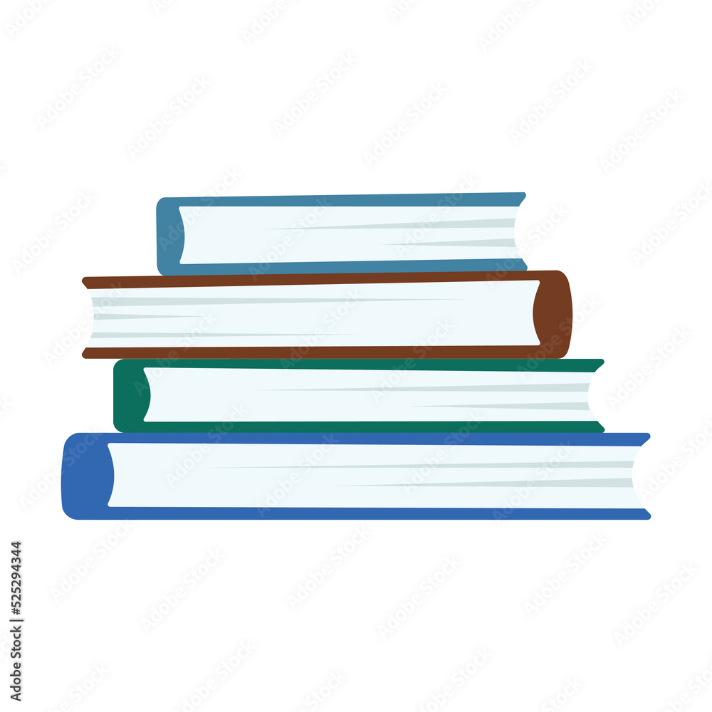 Stack of books front view Stack of books front view