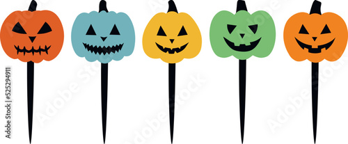 Halloween cake toppers with pumpkin templates