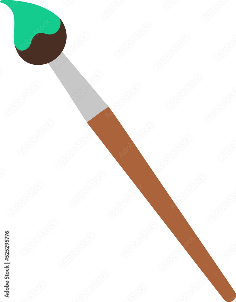 Green Cartoon Paintbrush Green Cartoon Paintbrush