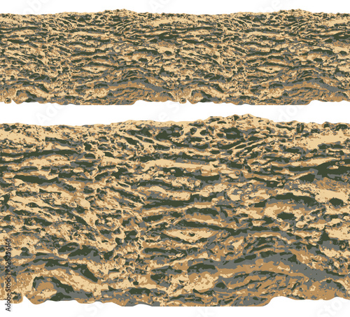 Seamless pattern of wood bark or stone. Repeating stone texture. Realistic vector background. Suitable for wallpaper, wrapping paper, fabric, flooring, ceramic tile