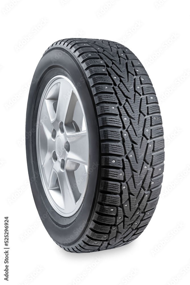 Car wheel on a white isolated background Car wheel on a white isolated background