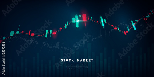 business vector illustration design Stock market charts or Forex trading charts for business and finance ideas.