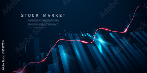 business vector illustration design Stock market charts or Forex trading charts for business and finance ideas.