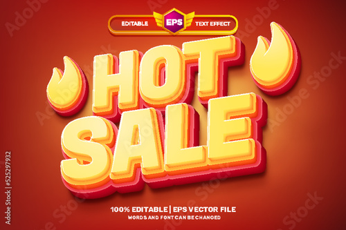 hot sale cartoon 3D Editable text Effect Style