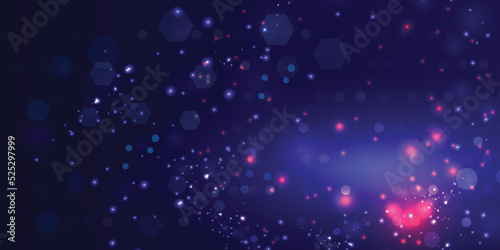 Night sparkle falling light defocused background