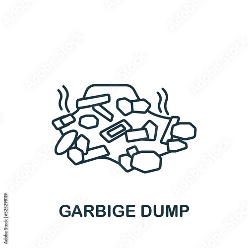 Garbige Dump icon. Line simple icon for templates, web design and infographics photo