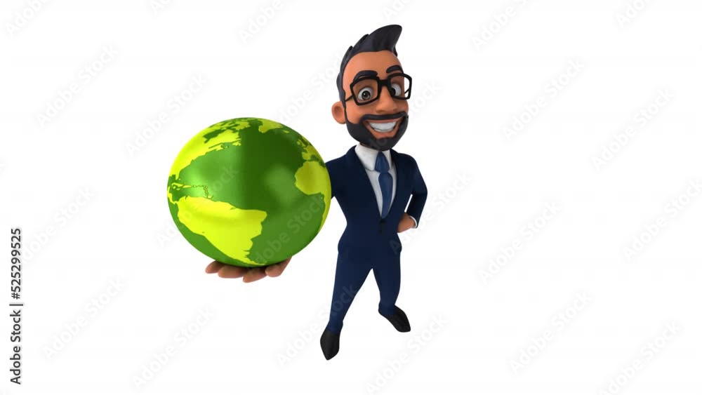 Fun 3D cartoon animation of an indian businessman Fun 3D cartoon animation of an indian businessman