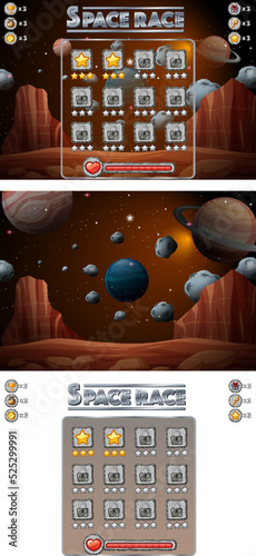 A game background template with elements