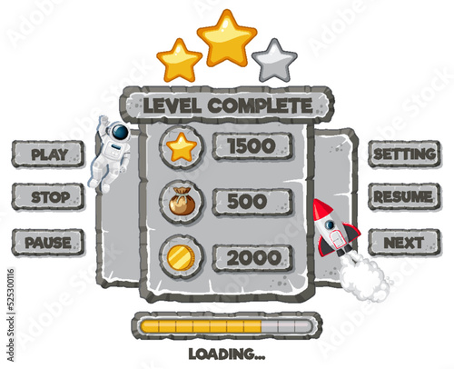 Game element template design set