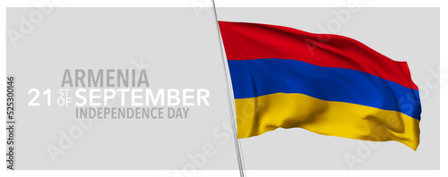 Free Download Armenia happy independence day greeting card, banner with template text vector illustration - GFXLoad