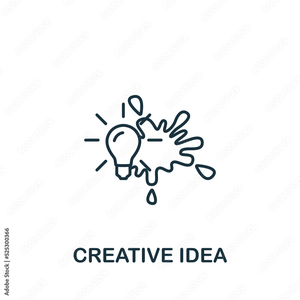 Creative Idea icon. Line simple icon for templates, web design and infographics