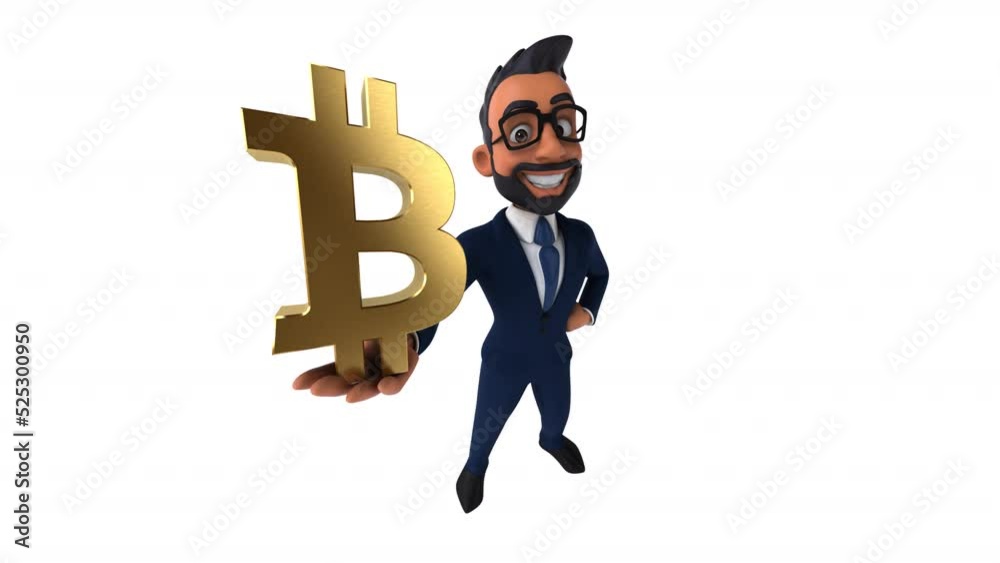 Fun 3D cartoon animation of an indian businessman Fun 3D cartoon animation of an indian businessman