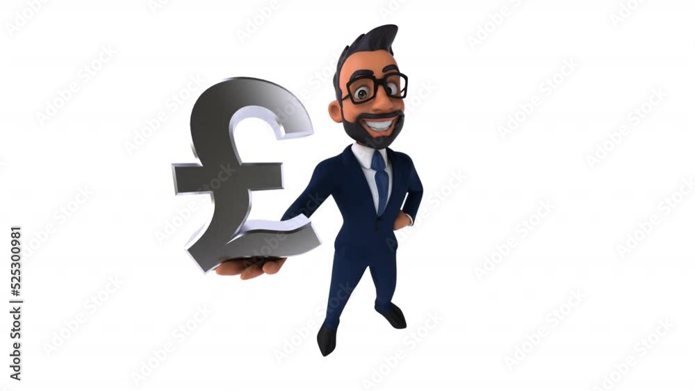 Fun 3D cartoon animation of an indian businessman Fun 3D cartoon animation of an indian businessman