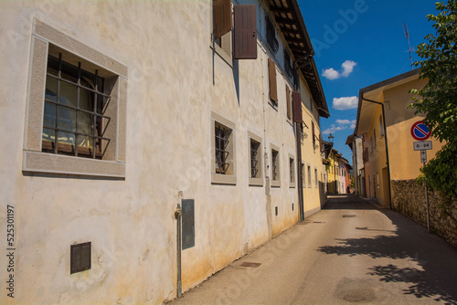 A quiet back street in the historic Borgo Brossana area of Cividale del Friuli, Udine Province, Friuli-Venezia Giulia, north east Italy  © dragoncello