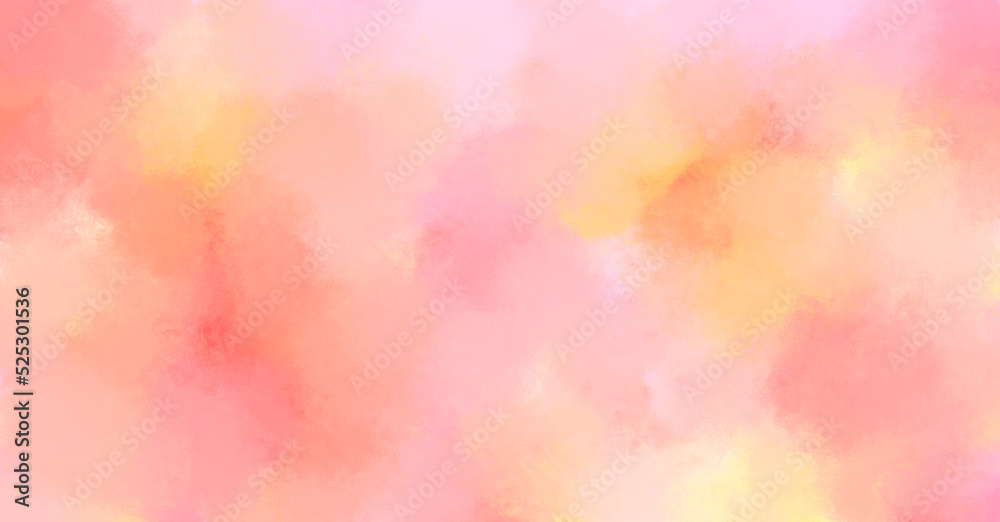 abstract digital drawing with spots in the form of clouds and blurry watercolor paints in pink and yellow abstract digital drawing with spots in the form of clouds and blurry watercolor paints in pink and yellow