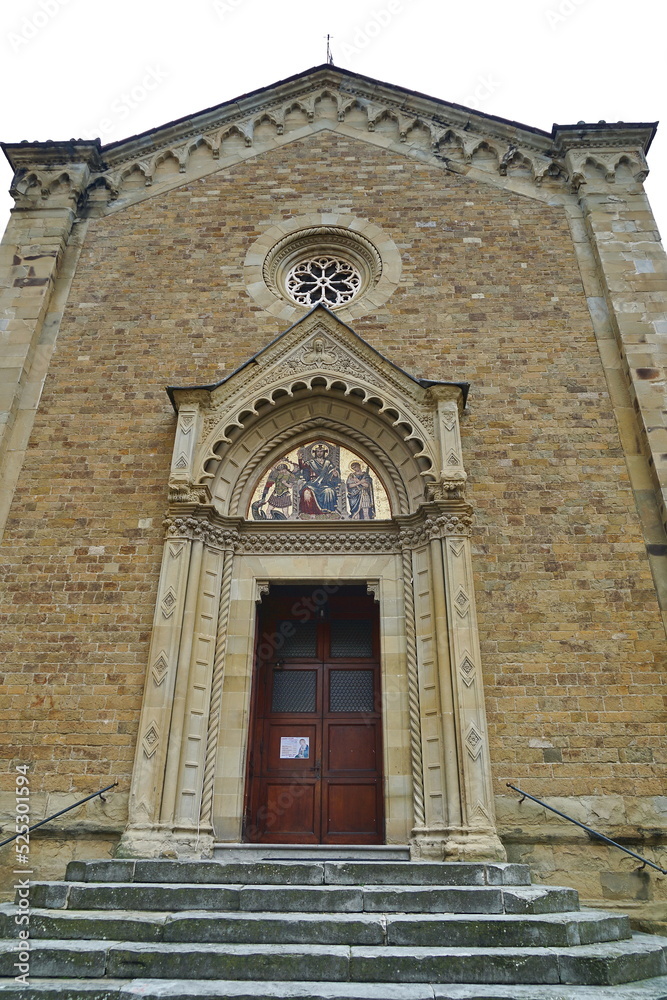 Facade of the church of San Michele in Arezzo, Tuscany, Italy